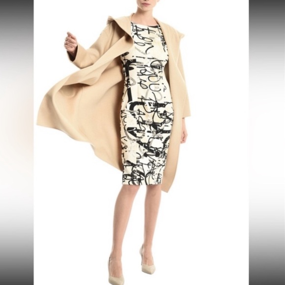 Retail$2,639 Max Mara Label-cut 100% PURE CAMEL WOOL Coat.Size US4 IT38 - Picture 1 of 6